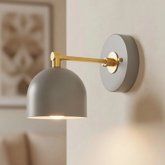 Metio Modern Pivot Arm Dome Metal Wall Light