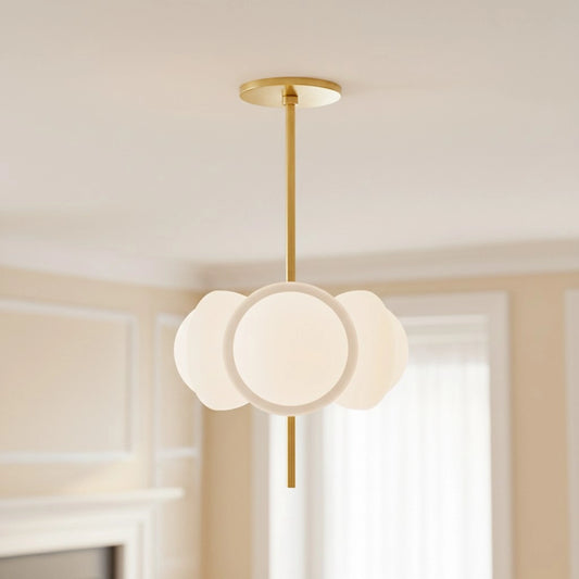 Yevette Minimalist Petal Shaped Disc Metal Chandelier