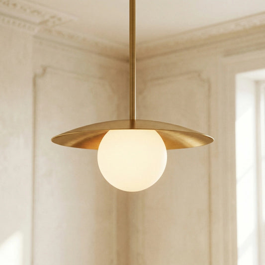 Cruize Modern Slim Disc Sphere Metal Pendant Light
