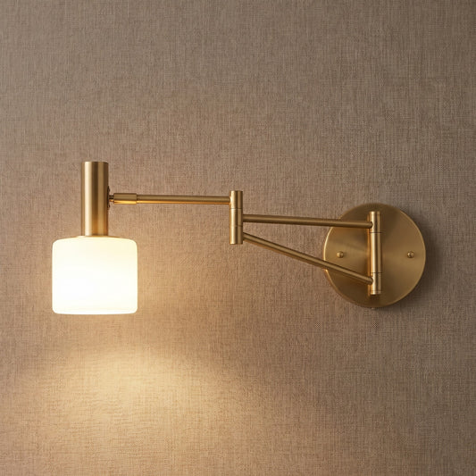 Modern Adjustable Swing Arm Porcelain Wall Lamp