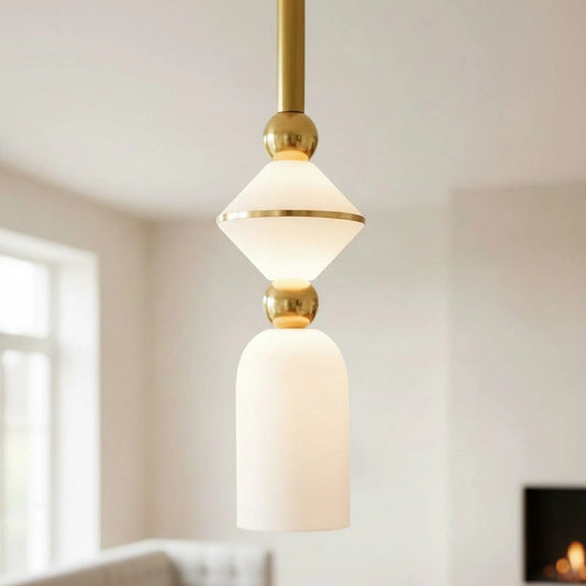 Ireion Modern Diamond Cylinder Metal Pendant Light