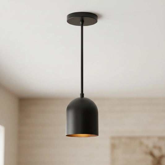 Zunaira Contemporary Warm Accent Brass Lined Pendant Light