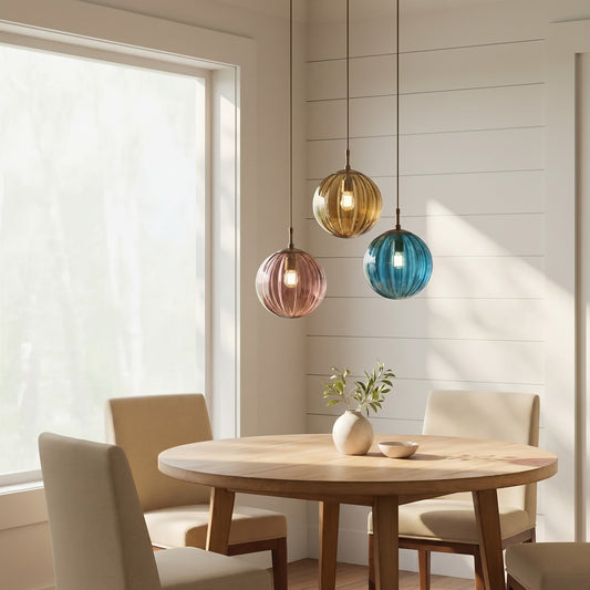 Modern Water Pattern Globe Glass Pendant Light