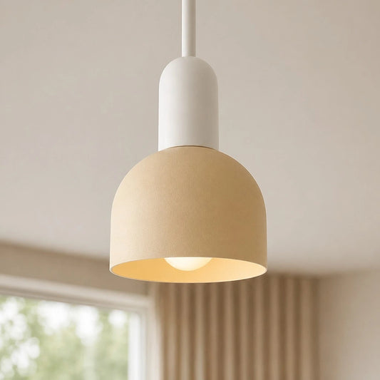 Kaolin Nordic Two Tone Hemisphere Metal Pendant Light