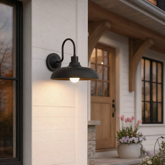 Aure Modern Industrial Dome Outdoor Wall Light