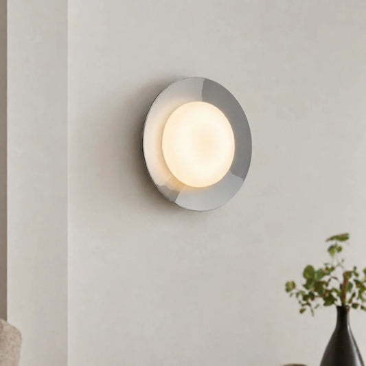Baxter Modern Dimmable LED Opal Conical Glass Wall Lamp