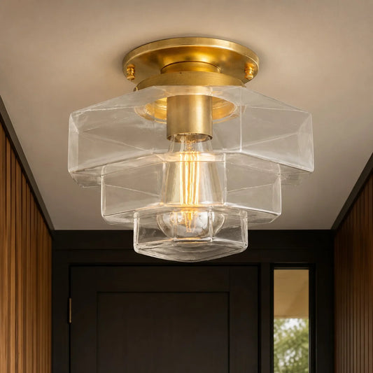Kiet Vintage Clear Glass Ceiling Light
