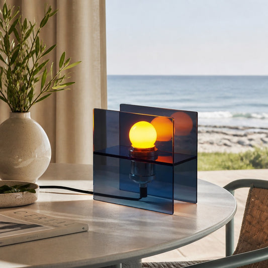 Contemporary Bauhaus Sunset Clear Table Light
