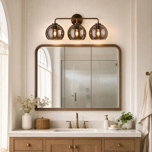 Beulah Modern Glass Metal Ball Wall Sconce
