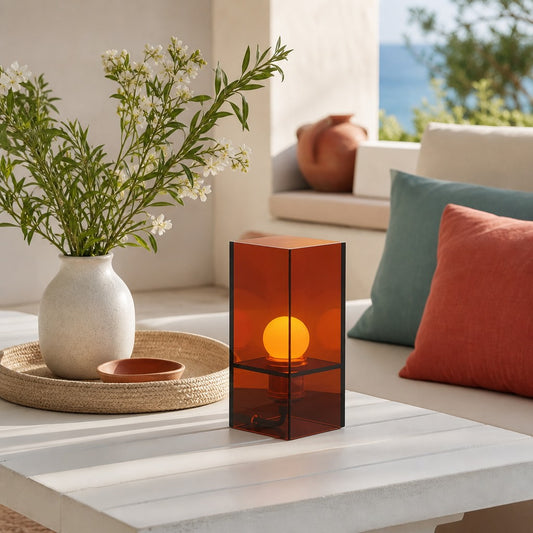 Contemporary Bauhaus Sunset Clear Table Light