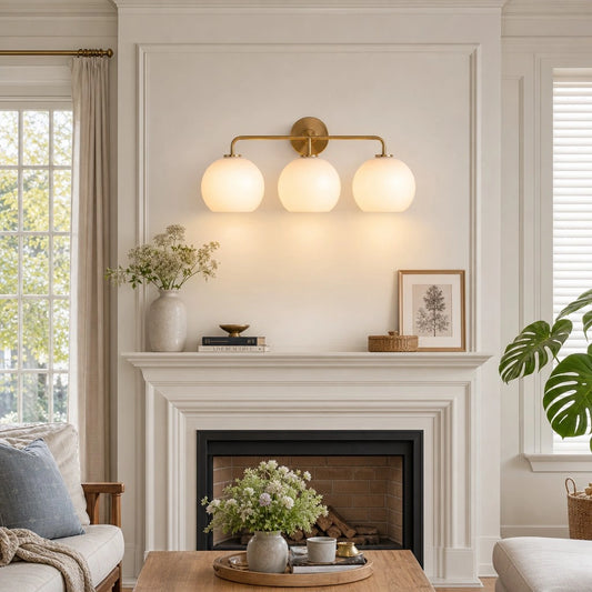 Beulah Modern Glass Metal Ball Wall Sconce