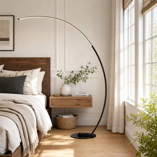 Mildred 2000LM Dimmable Arc LED Floor Lamp with Remote Controls