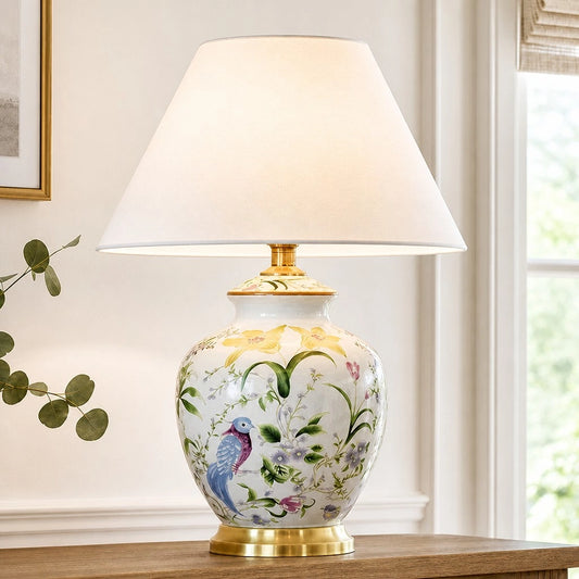 Winni Mid-Century Classic Ceramic Tapered Table Lamp