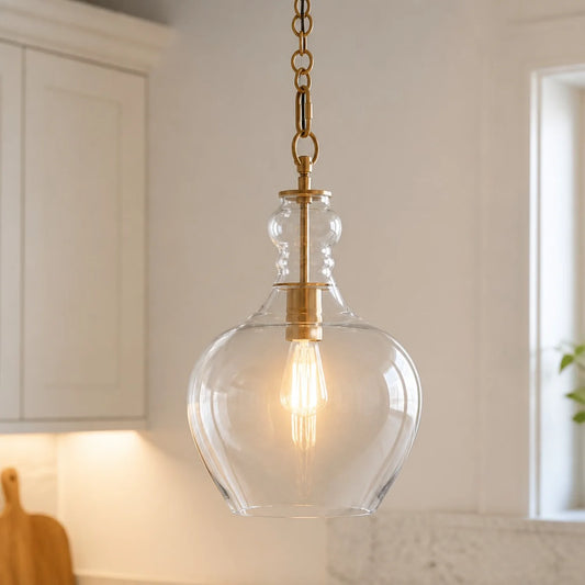 Mairwen Industrial Clear Glass Pendant Light