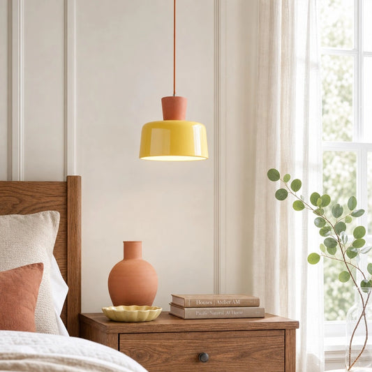 Dave Vintage Metal Ceramic Dome Pendant Light