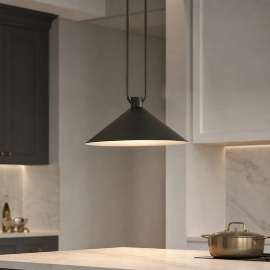 Aeris Industrial Metal Cone Pendant Light