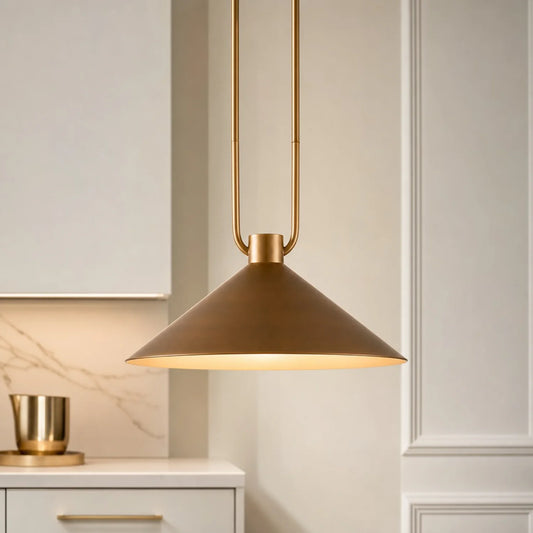 Aeris Industrial Metal Cone Pendant Light
