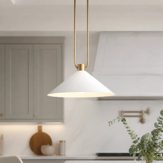 Aeris Industrial Metal Cone Pendant Light