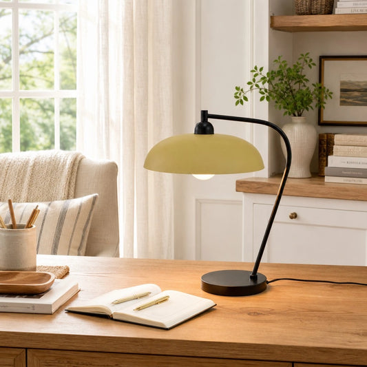 Yorisa Velvet Metal Vintage Table Lamp