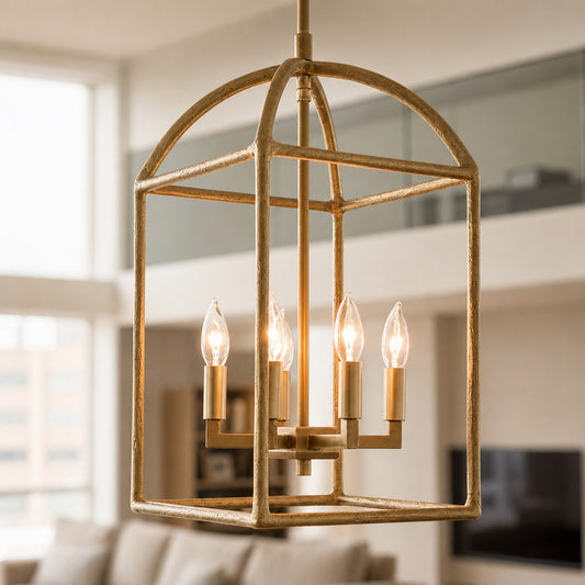 Marlow Industrial Cage Metal Pendant Light