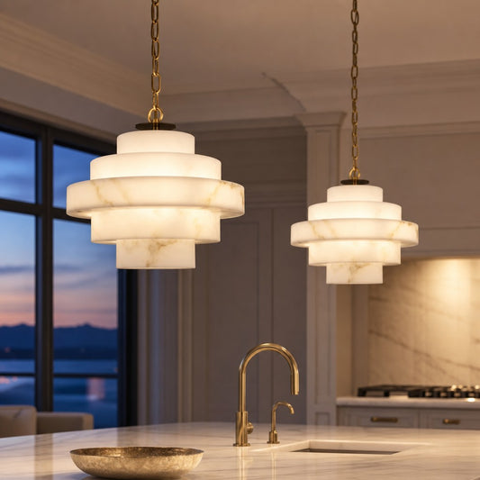 Jose Modern Multi-Layer Alabaster Pendant Light