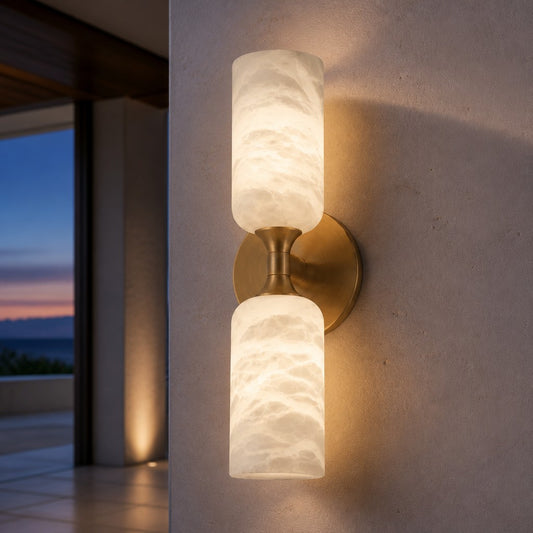 Lambert Modern LED Alabaster Tube Sconce