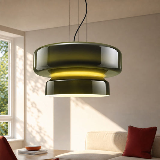 Liora Modern Curved Glass Pendant Light