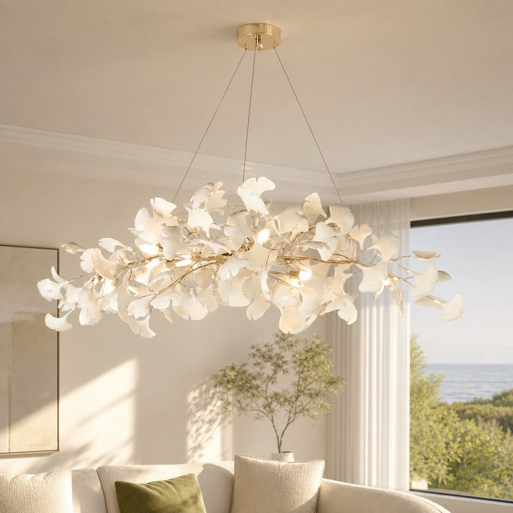 Ingvar Modern Organic Ginkgo Chandelier