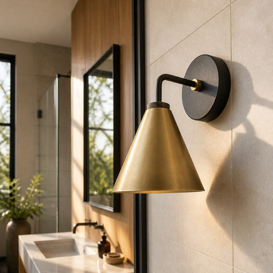 Zorya Industrial Metal Tapered Sconce