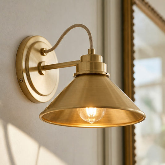 Glacial Industrial Flared Wall Sconce