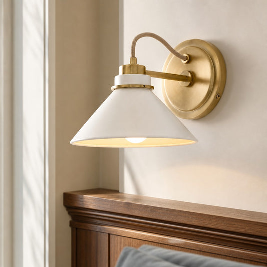 Glacial Industrial Flared Wall Sconce