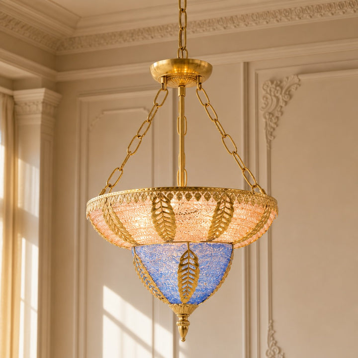 Thea Vintage 3-Light Colorful Cone Adjustable Chandelier