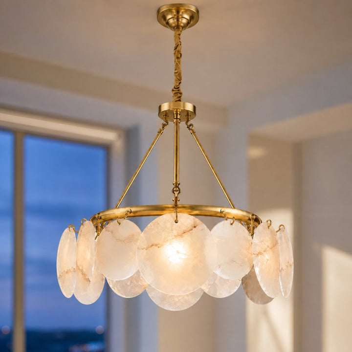 Isolde Luxury Coastal Alabaster Chandelier