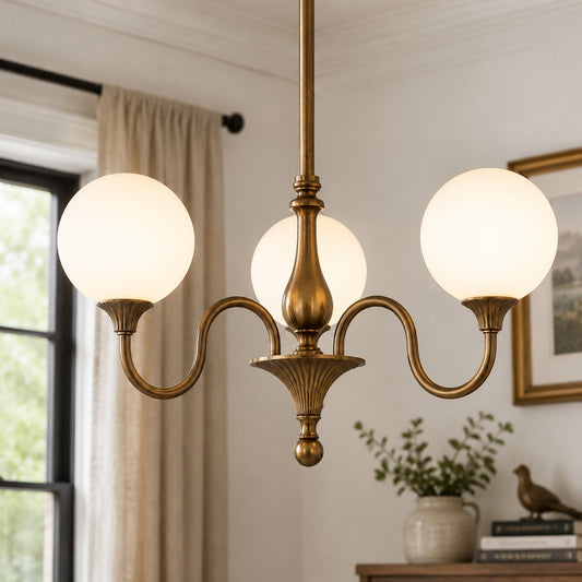Elias Vintage Glass Globe Chandelier