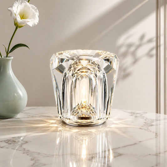 Korith Modern Crystal Glass Wireless Rechargeable Table Lamp