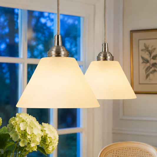 Senara Modern Cone Alabaster Pendant Light