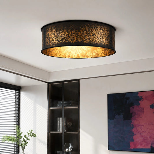Rylwen Vintage Bronze Drum Metal Ceiling Light