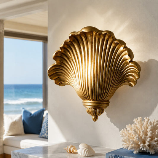 Mireth Modern Scallop Shell Resin Wall Lamp