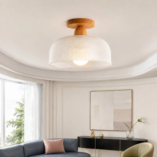 Harwen Modern Glass Semi Flush Mount Ceiling Light