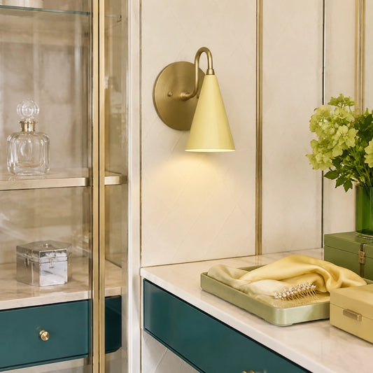 Ythara Modern Tapered Cone Shade Vanity Wall Sconce
