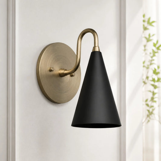 Ythara Modern Tapered Cone Shade Vanity Wall Sconce