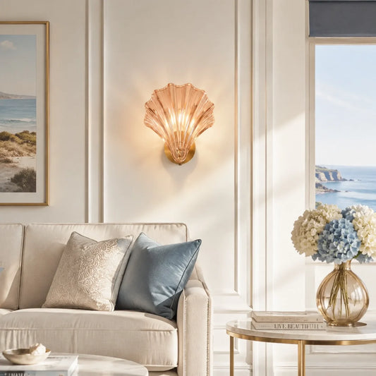 Rheia Modern Creative Shell Glass Wall Sconce