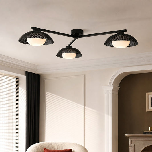 Quinwen Modern Metal 3-Light Linear Ceiling Light