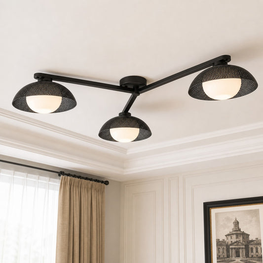 Quinwen Modern Metal 3-Light Linear Ceiling Light
