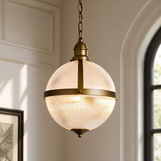 Vintage Textured Glass Globe Decorative Pendant light