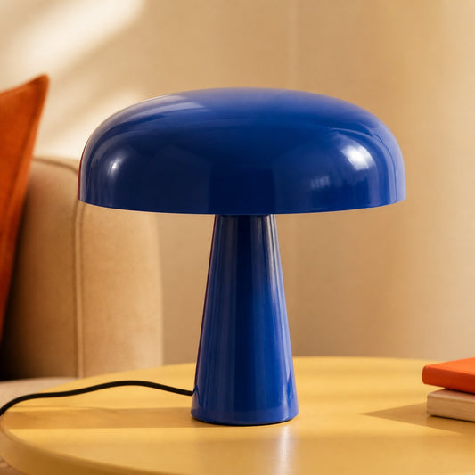 Sofia Minimalist Metal Bauhaus Orange Mushroom Table Lamp for Bedroom
