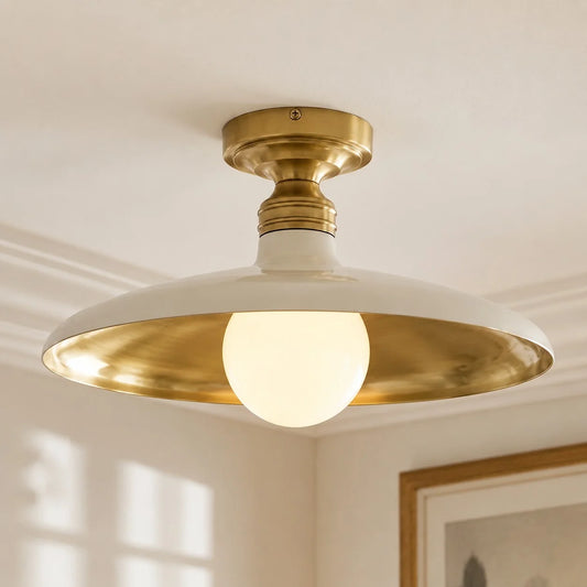Moxie Farmhouse Industrial Metal Flush Mount Ceiling Light