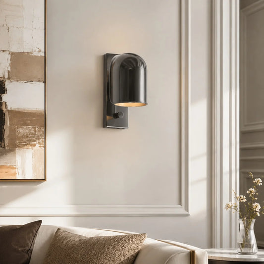 Natalie Retro Small Dome Style Pivoting Bedside Sconce