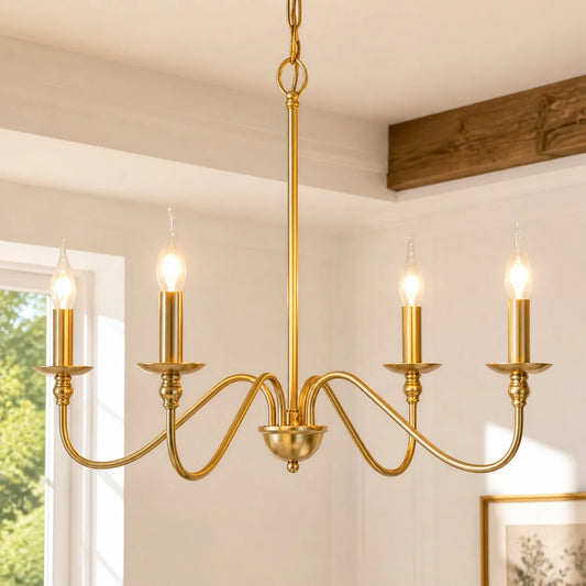 Saffira Farmhouse Candle Metal Chandelier