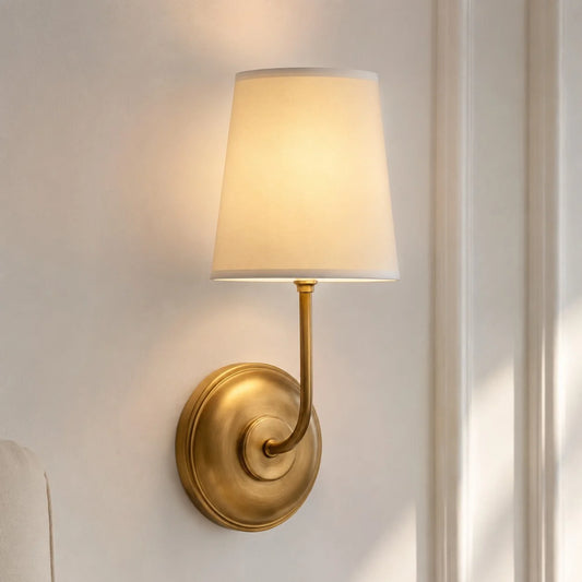 Proioxis Modern Linen Shade Single Wall Sconce